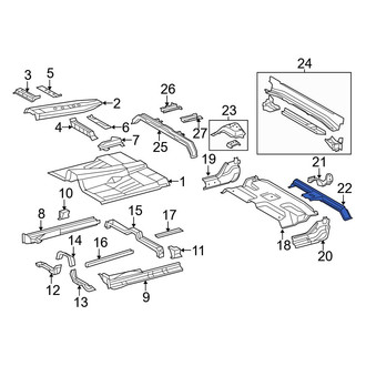 Toyota OE - Front Floor Pan Crossmember
