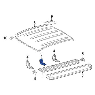 Toyota OE - Center Running Board Mounting Bracket