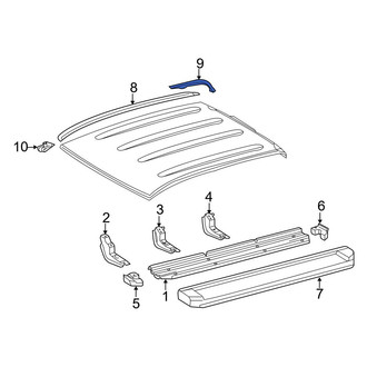 Toyota OE - Rear Left Roof Molding