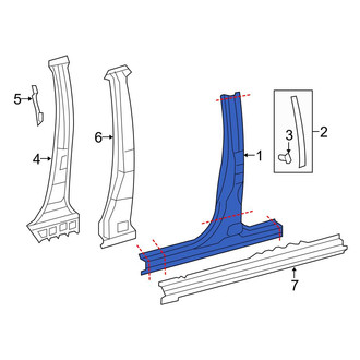 Toyota OE - Right Outer Body B-Pillar