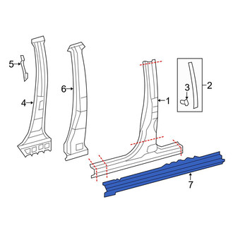 Toyota OE - Right Rocker Panel Reinforcement