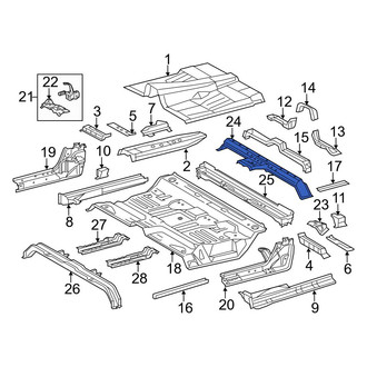 Toyota OE - Center Upper Floor Pan Reinforcement
