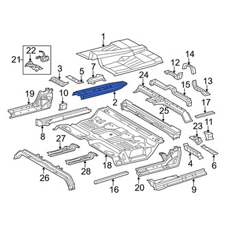 Toyota OE - Center Floor Pan Reinforcement