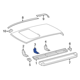 Toyota OE - Center Running Board Mounting Bracket