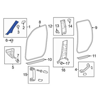 Toyota OE - Left Body A-Pillar Trim Panel