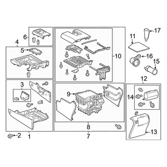 Toyota OE - Console (W/O Rear Air Outlets)