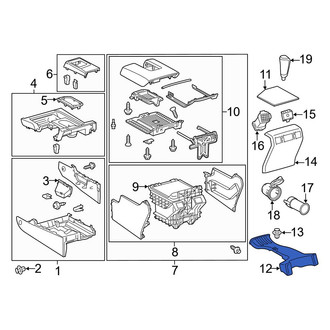 Toyota OE - Front Center Instrument Panel Air Duct