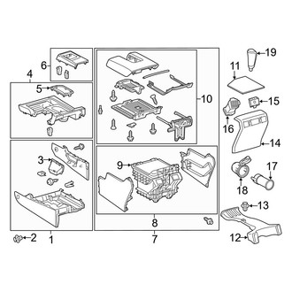Toyota OE - Console (With Rear Air Outlets)