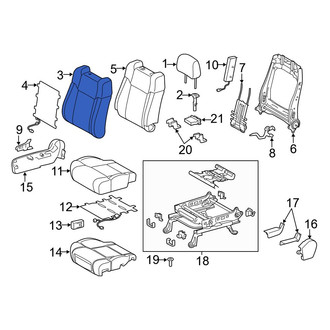 Toyota OE - Front Left Seat Back Cushion Cover