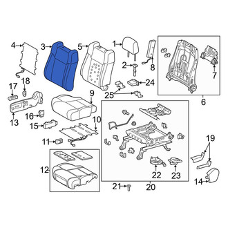 Toyota OE - Front Left Seat Back Cushion Cover