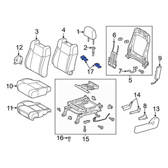 Toyota OE - Front Left Outer Seat Track Cover