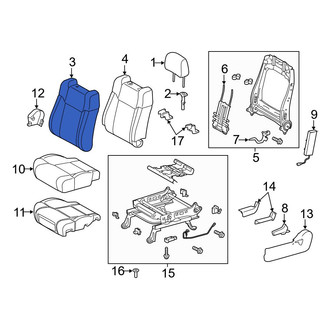 Toyota OE - Front Left Seat Back Cushion Cover