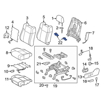 Toyota OE - Front Right Inner Seat Track Cover