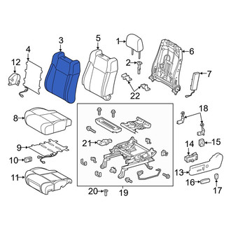 Toyota OE - Front Left Seat Back Cushion Cover