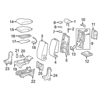 Toyota OE - Seats & Tracks - Front Seat Components (Center Seat, W/O Rear Ducts)