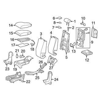 Toyota OE - Seats & Tracks - Front Seat Components (Center Seat, With Rear Ducts)