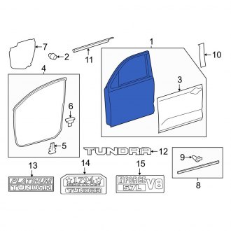 Toyota tundra door 2024 panel parts