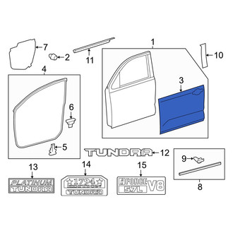 Toyota OE - Front Left Outer Door Outer Panel