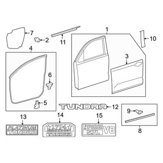 Toyota OE - Front Door - Exterior Trim