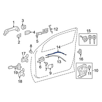 Toyota OE - Front Door Latch Cable