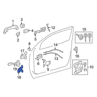 Toyota OE - Front Right Lower Door Hinge