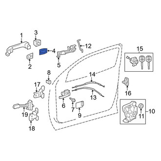 Toyota OE - Front Outer Exterior Door Handle Pad