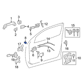 Toyota OE - Rear Inner Interior Door Handle Grommet