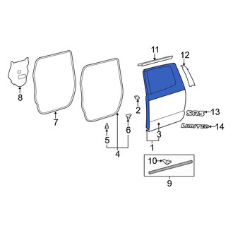 Toyota OE - Rear Right Door Shell