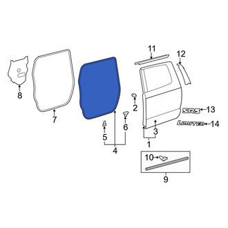 Toyota OE - Rear Left Outer Door Seal
