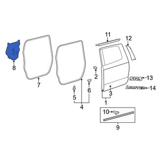 Toyota OE - Rear Right Door Water Deflector