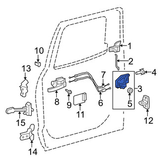 Toyota OE - Rear Left Door Latch Assembly