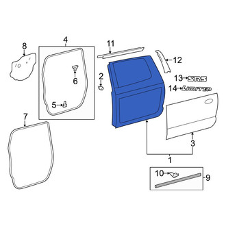 Toyota OE - Rear Left Door Shell