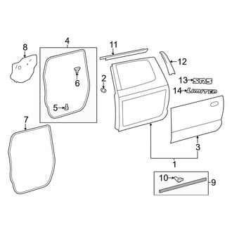 Toyota OE - Rear Door - Exterior Trim