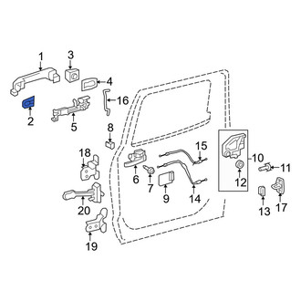 Toyota OE - Front Outer Exterior Door Handle Pad