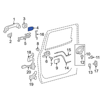 Toyota OE - Front Outer Exterior Door Handle Pad