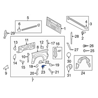 Toyota OE - Rear Left Quarter Panel Splash Shield Bracket