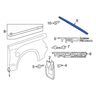 Toyota OE - Rear Tailgate Trim Cover