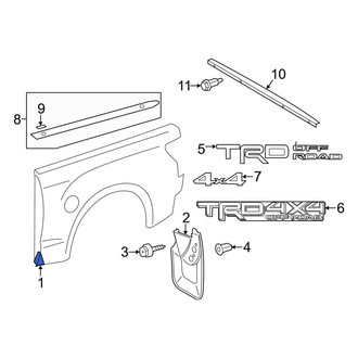Toyota OE - Rear Right Stone Deflector