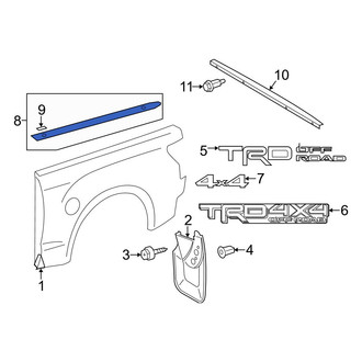 Toyota OE - Rear Left Upper Truck Bed Molding