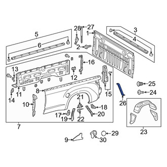 Toyota OE - Rear Right Quarter Panel Splash Shield Bracket