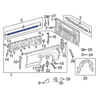 Toyota OE - Rear Truck Bed Side Rail