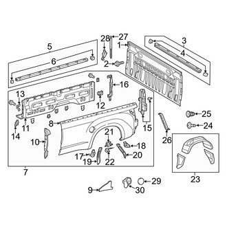Toyota OE - Pick Up Box - Front & Side Panels (8.1' Box)
