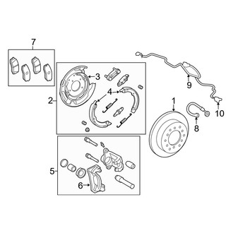 Toyota OE - Rear Suspension - Brake Components