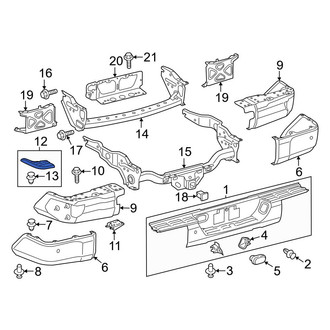 Toyota OE - Rear Right Upper Bumper Corner Cover