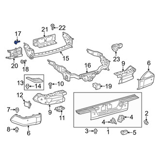 Toyota OE - Rear Upper Bumper Cover Reinforcement Beam Bolt