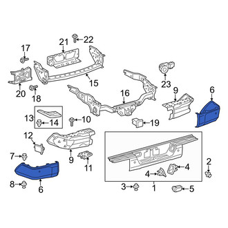 Toyota OE - Rear Left Upper Bumper Corner Cover