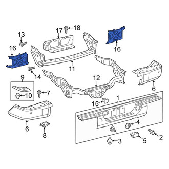 Toyota OE - Rear Left Bumper Corner Cover Bracket