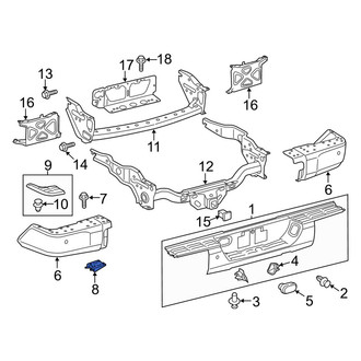 Toyota OE - Rear Right Bumper Cover Reinforcement Bracket