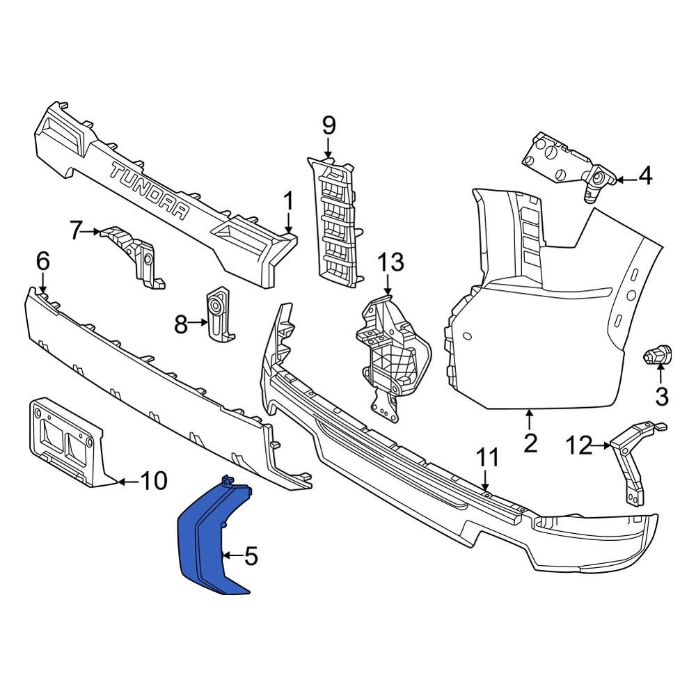 Toyota OE 527130C040 Front Left Bumper Trim