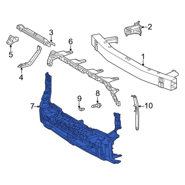 Bumper Cover Support Rail